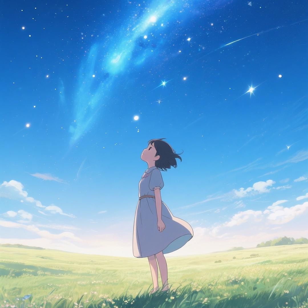 月落星空