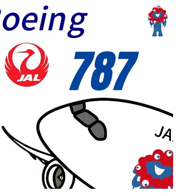 从东京成田机场起飞的日航787世博会彩绘