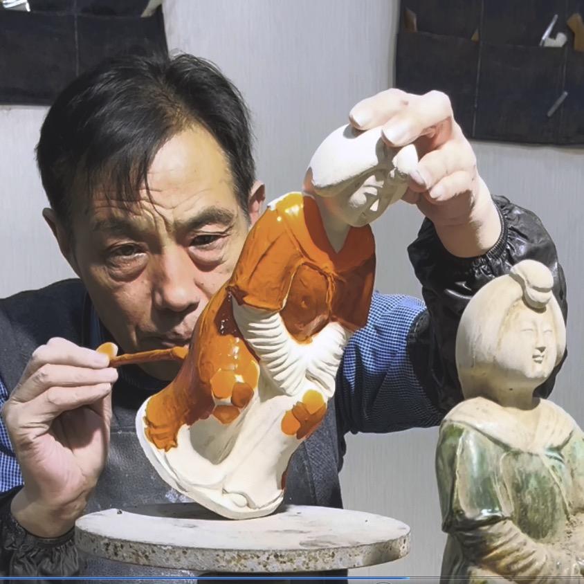 九朝唐三彩匠工