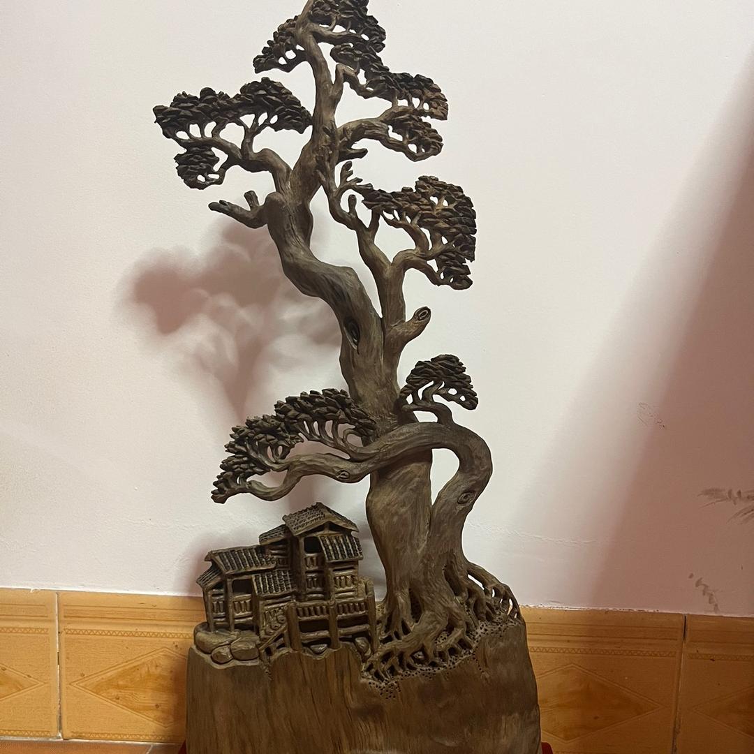 随形山水根雕摆件