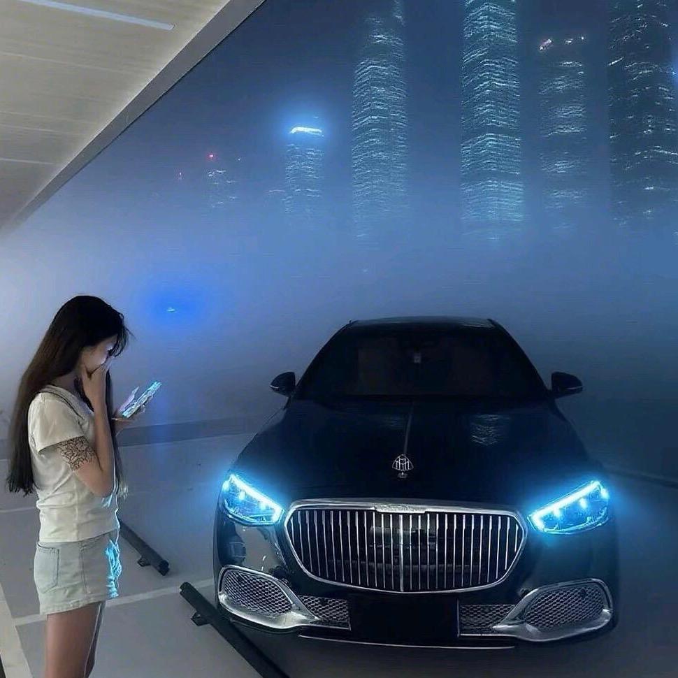 单手开迈巴赫的小姐姐