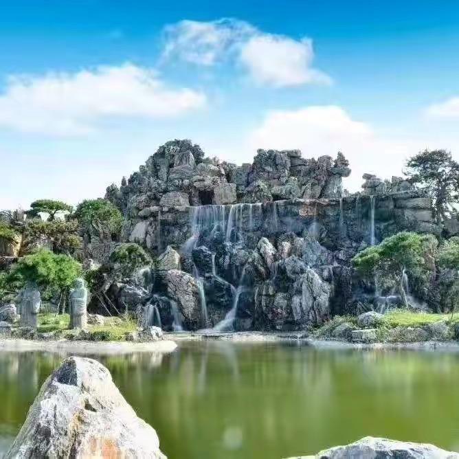 朱家园林-鱼池假山造景