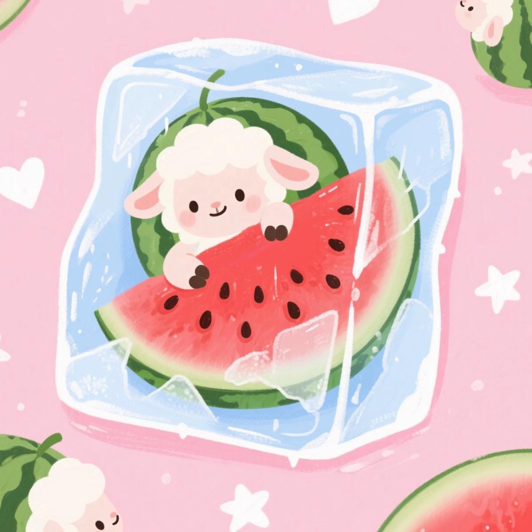 小羊西瓜冰
