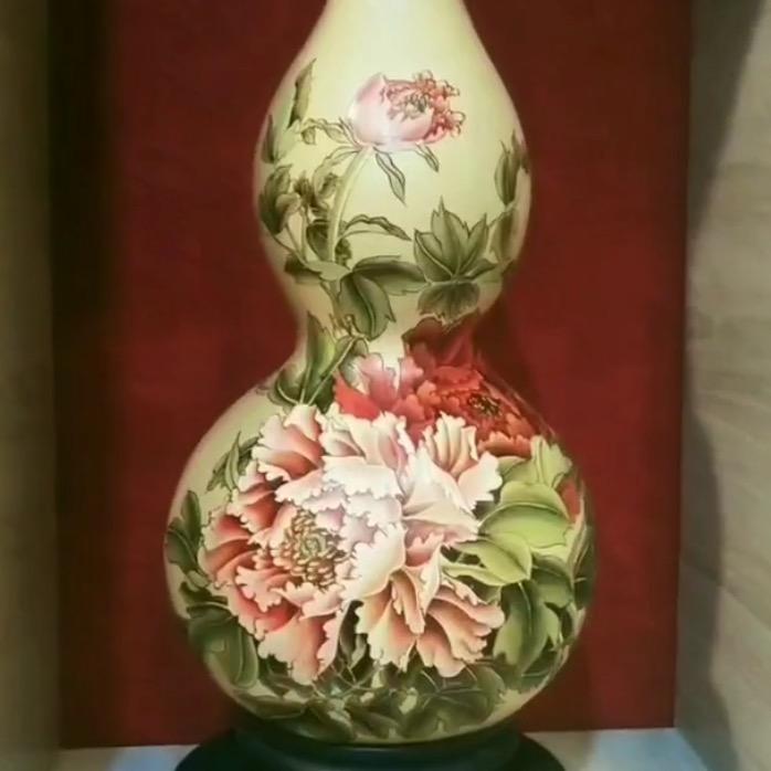 二龙葫芦烙画