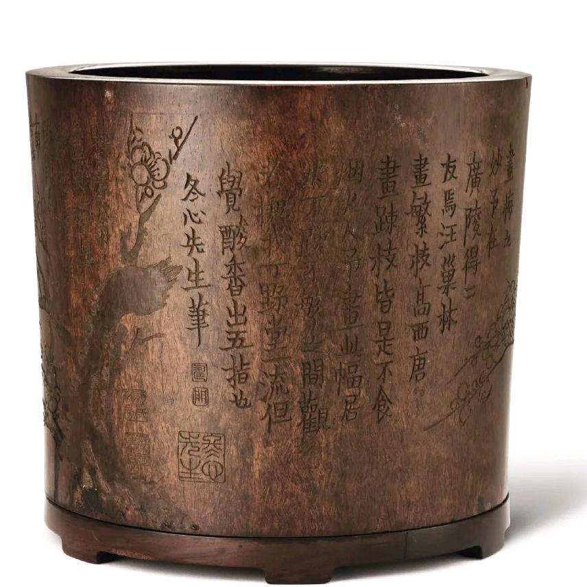 明清黄花梨笔筒