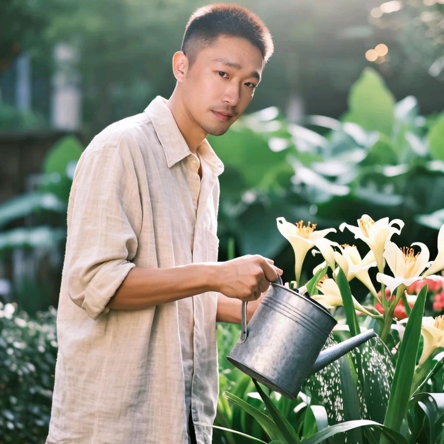 张师傅爱养花