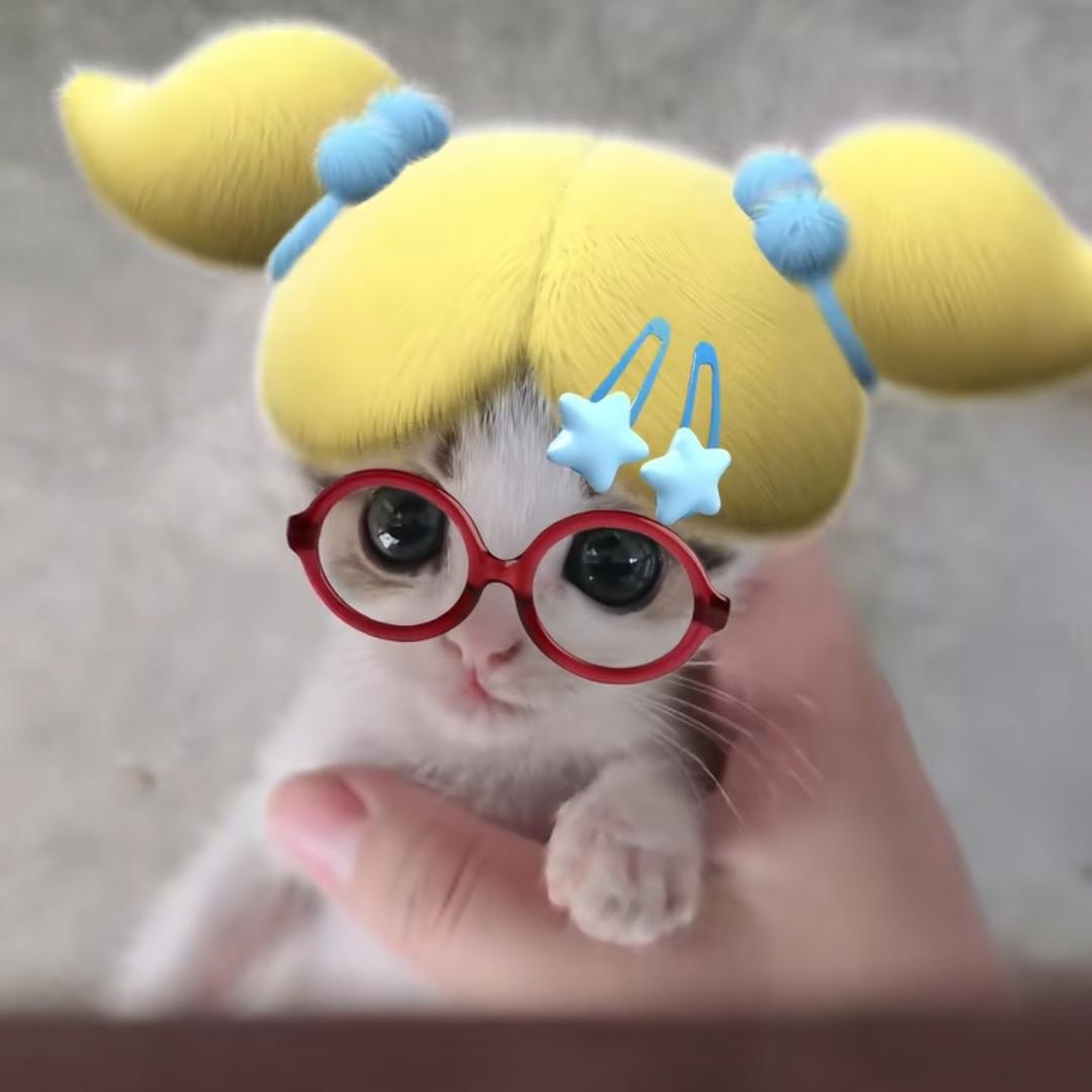 双马尾的大眼萌妹