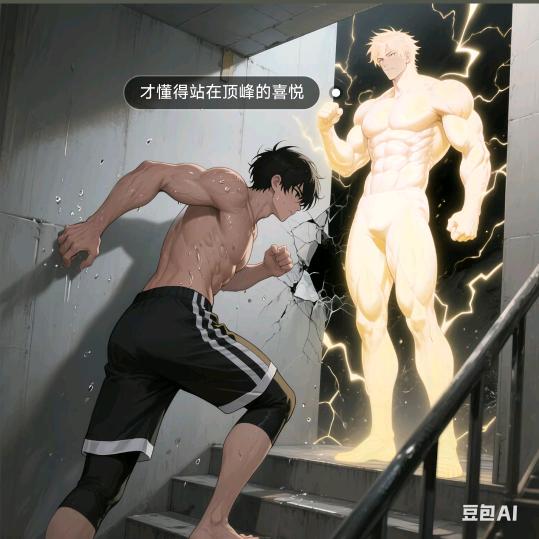 猛男爬楼梯
