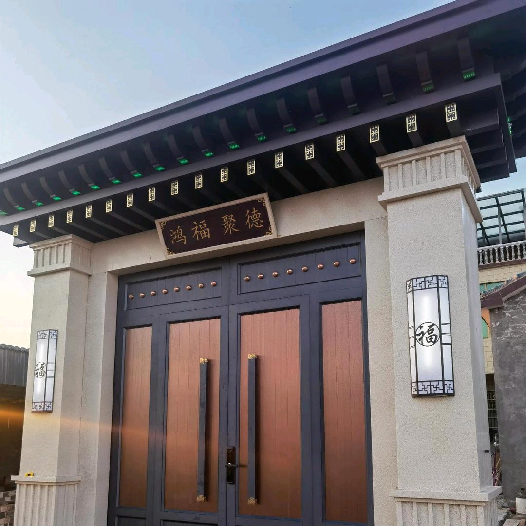 新乡市原阳县振中铝艺庭院门 门楼生产厂家
